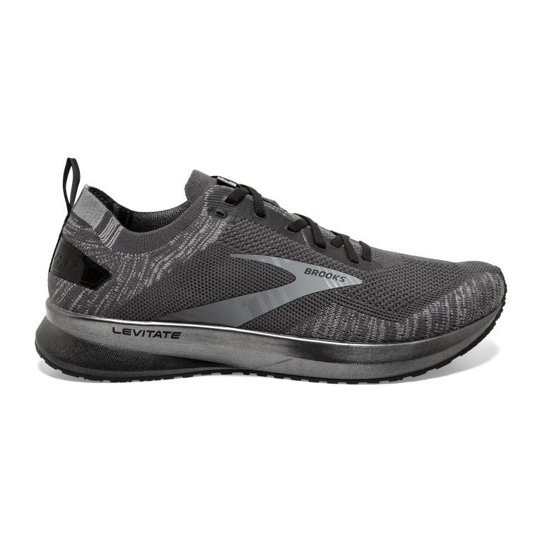 Brooks Levitate 4 Road Running Shoes - Men's - Blackened Pearl/Grey/Black (56431-BDAY)